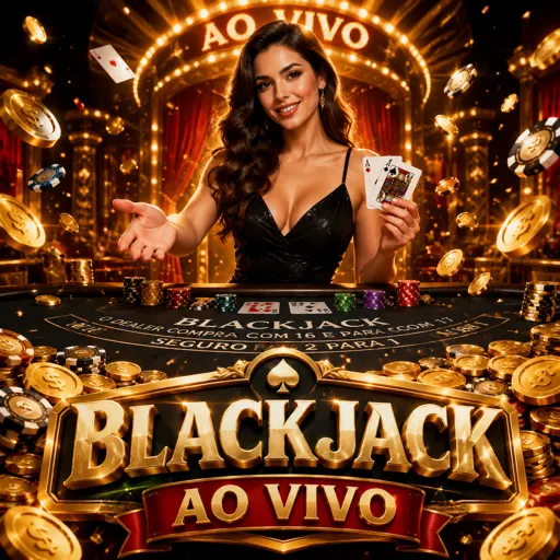 Cartão de mesa de blackjack ao vivo com cartas distribuídas